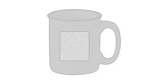 Mug de 240ml en céramique Twiner - Impression Droite