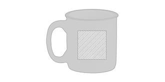 Mug de 240ml en céramique Twiner - Impression Gauche