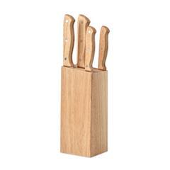 OBG PUB - Set de 5 couteaux dans un socle en bois Gourota