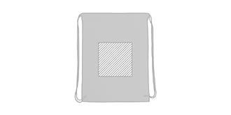 Sac à cordelette réfléchissant en PET Shoper - Marquage Recto