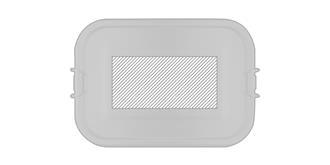 Lunch-box simple 750 ml en acier inoxydable Chanye - impression sur couvercle