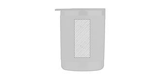 Gobelet 250 ml design moderne bimatière Lokkya - Marquage Recto