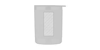 Gobelet 250 ml design moderne bimatière Lokkya - Marquage Verso