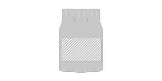 Bouteille 600ml en PET recyclé et acier Glamye - Marquage autour