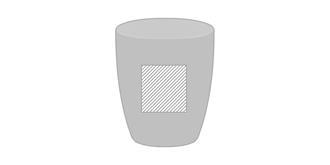 Mug élégant 290ml en céramique coloré Rentas - Marquage Recto