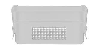 Boîte à lunch en acier inox de 1200 ml Bouchan - Impression Droite