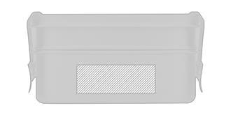 Boîte à lunch en acier inox de 1200 ml Bouchan - Impression Gauche