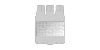 Bouteille en verre de 500 ml Venya - Marquage autour