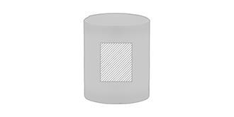 Mug de 300 ml en céramique élégante Darkos - Marquage Recto