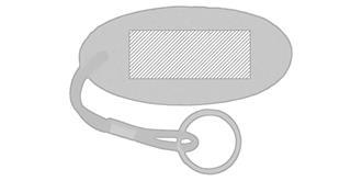 Porte-clés écologique en liège flottant Boary - Marquage Recto