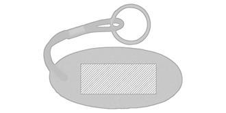 Porte-clés écologique en liège flottant Boary - Marquage Verso