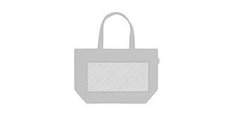 Grand sac shopping en PET recyclé Faryna - Marquage Recto