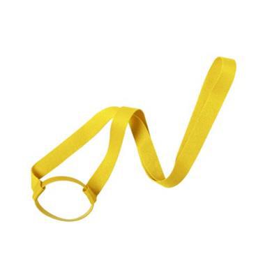 OBG.PUB - Lanyard polyester porte verre résistant Friendly Jaune Lanyard polyester porte verre résistant Friendly Jaune