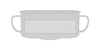 Tasse rétro en métal 380 ml Kranto - Marquage autour