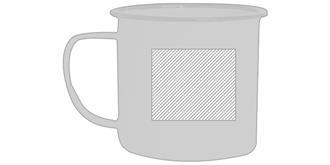 Tasse rétro en métal 380 ml Kranto - Marquage Recto