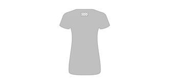 T-shirt femme col V de couleur Yconix - Impression sur etiquette