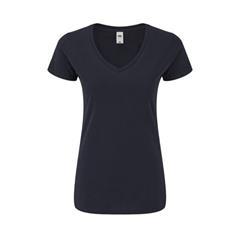 OBG PUB - T-shirt femme col V de couleur Yconix