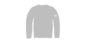 Sweater ras du cou unisexe de qualité Sahori - Marquage manche gauche