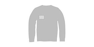 Sweater ras du cou unisexe de qualité Sahori - Marquage poitrine droite