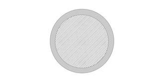 Miroir de forme arrondie en bambou Arendel - Marquage Verso