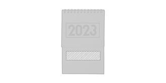 Calendrier de bureau en carton recyclé Lasow - Marquage Recto