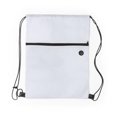 Sac à dos à cordelettes en plastique PP Vesapo Blanc