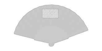 Éventail avec tige en bois et tissu en liège Kazol - Marquage Recto