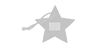 Ornement Noël forme d'étoile en ardoise Pinity - Marquage Recto