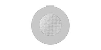 Miroir pliant boitier en liège naturel Luminax - Marquage Recto