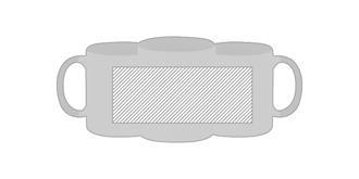 Tasse en céramique bicolore 350 ml Harney - Marquage autour