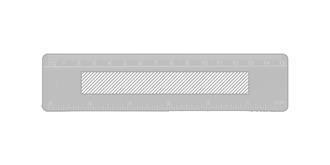 Règle de 15 cm en plastique recyclé Lazyra - Marquage Recto