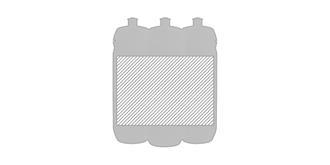 Bouteille de sport 750 ml en pastique Wyare - Marquage autour