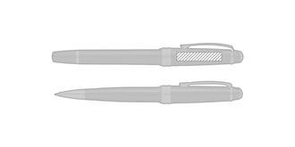 Parure de stylo à bille et de stylo roller Tilhy - Impression recto clip stylo roller
