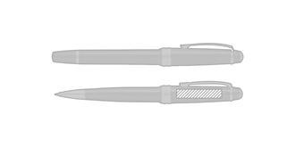 Parure de stylo à bille et de stylo roller Tilhy - Marquage sur le clip