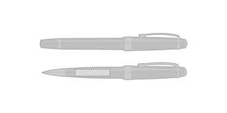 Parure de stylo à bille et de stylo roller Tilhy - Marquage sur le manche du stylo