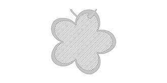 Attache réfléchissante forme de fleur en TPU Jorny - Marquage Recto