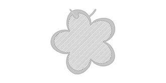 Attache réfléchissante forme de fleur en TPU Jorny - Marquage Verso