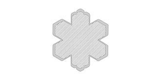 Attache réfléchissante en PVC flocon de neige Kram - Marquage Recto