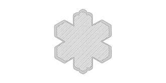 Attache réfléchissante en PVC flocon de neige Kram - Marquage Verso