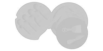 Set fromages de 4 pièces en bambou Parmel - Marquage Recto