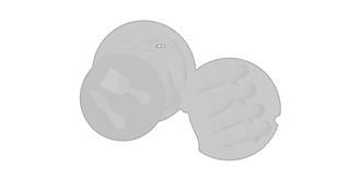 Set fromages de 4 pièces en bambou Parmel - Marquage tranche arrière