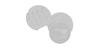 Set fromages de 4 pièces en bambou Parmel - Marquage tranche avant