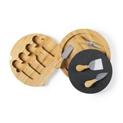 OBG PUB - Set fromages de 4 pièces en bambou Parmel