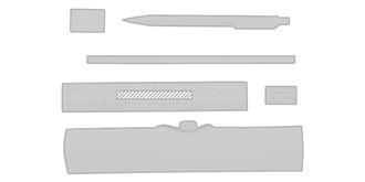 Trousse de papeterie en bois robuste Palimo - impression sur le 1er article