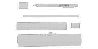 Trousse de papeterie en bois robuste Palimo - Marquage sur le clip