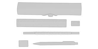 Trousse de papeterie en bois robuste Palimo - Marquage Verso
