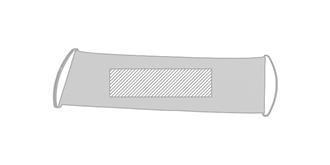 Bande enroulée en tissu élastique Orya - Marquage Recto