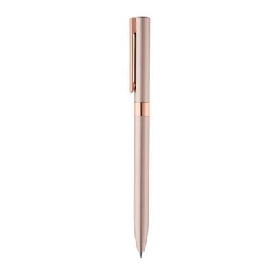 Stylo à bille en aluminium claire Rose