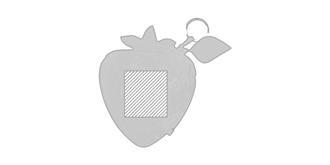 Porte-monnaie en forme amusante de fraise Kumba - Marquage Recto