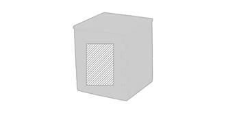 Pot de fleurs biodégradable en bois Merin - Marquage Recto